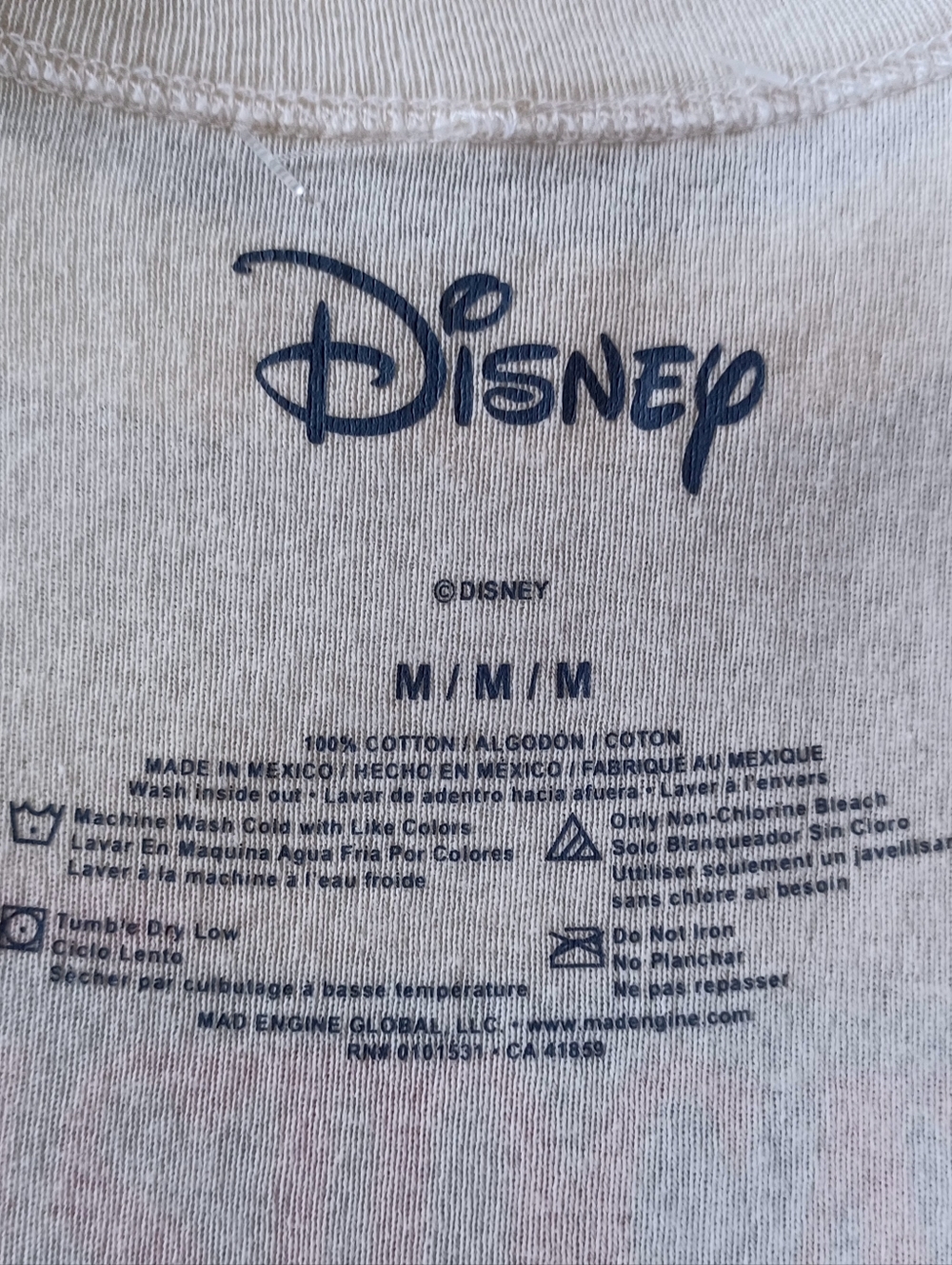 Disney Paris Bonjour Aristocats Kid's Graphic Tee - Cream Pink Blue, Size M - Picture 10 of 10